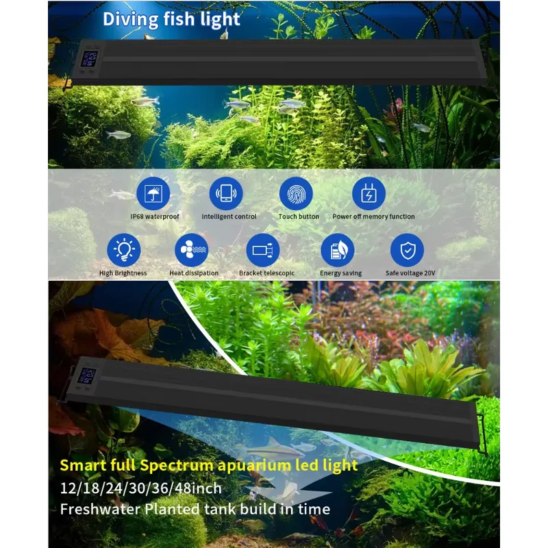 Lampa LED do akwarium 75cm 30  – Planted Aquarium Hours recenzja i cena